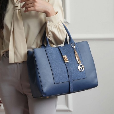 MKF Collection Tote Bag Women’s Structured Set with Wallet, Yola | MKF Collection by Mia K – Navy — фото 3