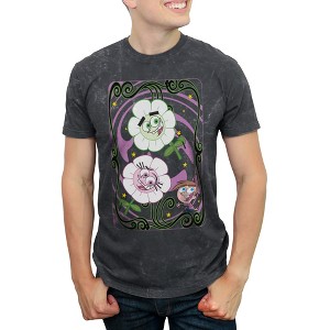 Men's The Fairly OddParents Cosmo and Wanda Floral Card T-Shirt - 1 of 4