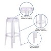 Emma and Oliver 29.75"H Transparent Barstool - 3 of 4