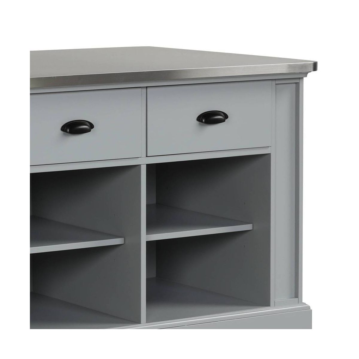 Acme Furniture Urrur Kitchen Island Gray Finish - thumbnail 5