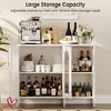 Storage Cabinet Sideboard Cabinet, Wooden Cabinet w/Adjustable Shelves, Glass Doors and Metal Handles - 4 of 4