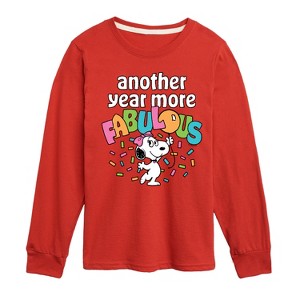 Boys' - Peanuts - Snoopy and Friends Birthday Long Sleeve Graphic T-Shirt - 1 of 4