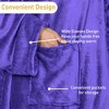 Catalonia Adult Wearable Fleece Blanket Snuggie, Super Soft Cozy Mink Micro Plush Wrap Throws Blanket Robe, Gift for Woman Man - 3 of 4