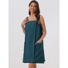 cheibear Women's Towel Wrap Dress Robe Sleeveless Bathrobe with Strap for Gym Shower Spa - 2 of 4