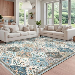 Vintage Distressed Rugs Machine Washable Area Rug - 1 of 4