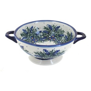 Blue Rose Polish Pottery 62A WR Unikat Colander - 1 of 1