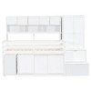 TiramisuBest Full Size Wooden Loft Bed Big Storage with Under-bed Desk, with Drawers,with Shelves,Gray - 4 of 4