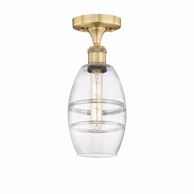 Vaz - 1 Light Semi-Flush Mount In Industrial Style-8.25 Inches Tall and 5.88 Inches Wide