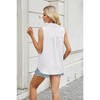Womens Button Down Shirts Tops Collared Sleeveless Vest Lightweight Summer Casual Tops - 2 of 4