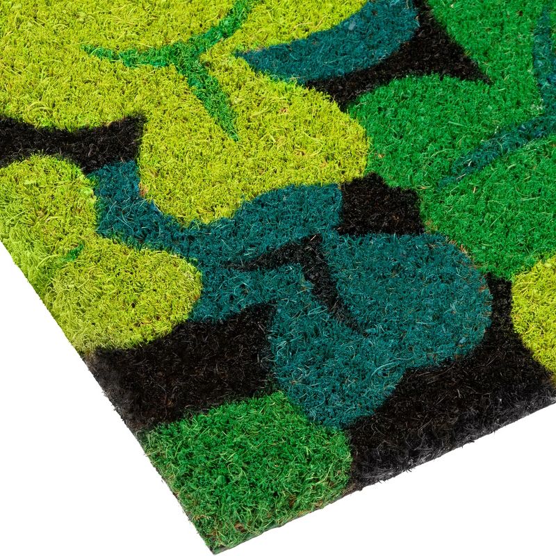 Northlight Black Coir Multicolor Green Shamrock Outdoor Doormat 18" x 30", 5 of 6