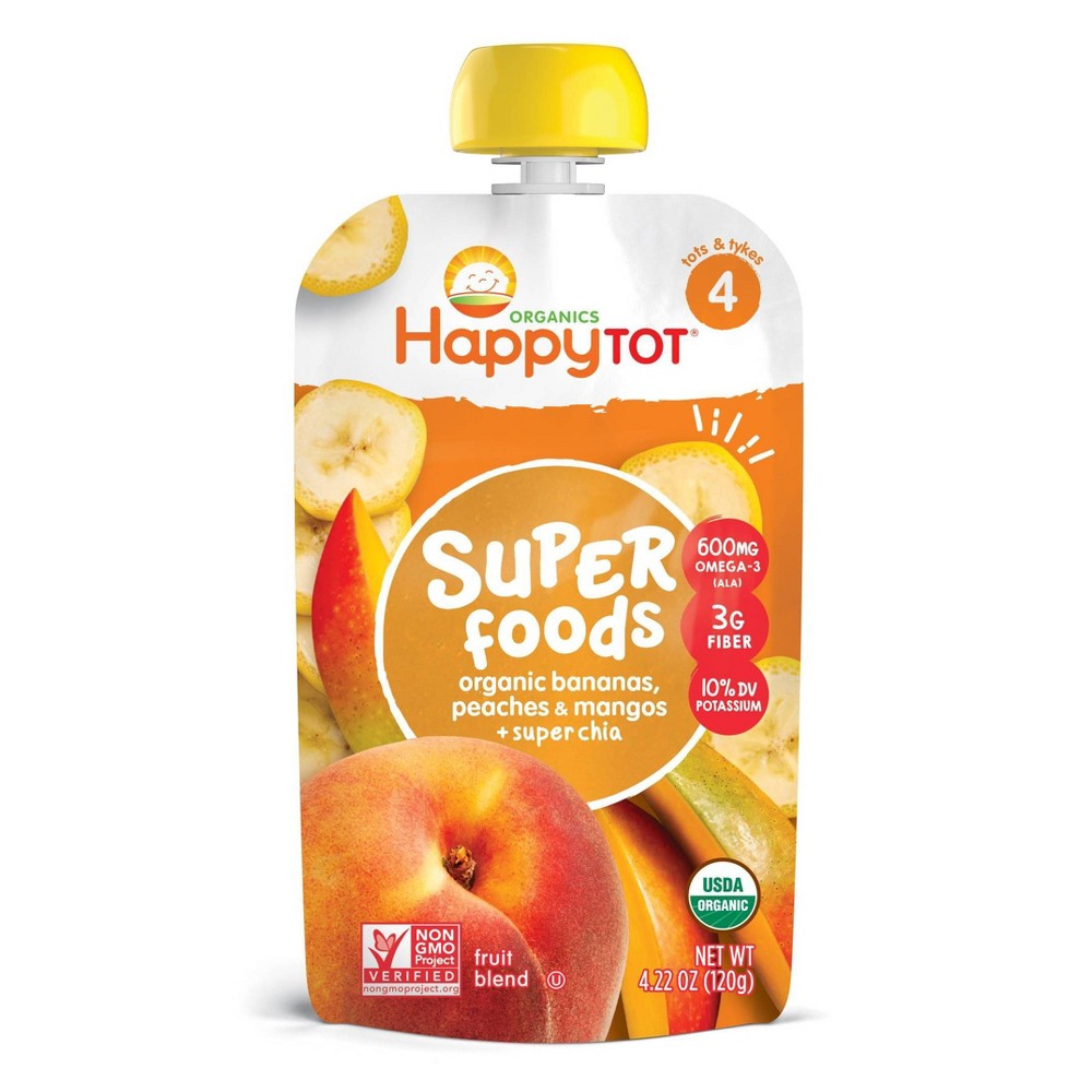 UPC 852697001323 product image for HappyTot Super Foods Pouch of Banana, Peach, Mango & Super Chia | upcitemdb.com