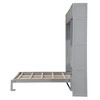 Full/Queen Murphy Bed Wall Bed with Cabinet, Cabinet Bed Folding Wall Bed with Storage Shelves and Desk for Guest Room Office - 4 of 4