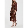 August Sky Women's Square Neck Smocked Tiered Floral Midi Dress - 3 of 4