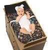 Sweet Jojo Designs Girl Changing Pad Cover Boho Floral Wildflower Black Orange and Blue - 3 of 4