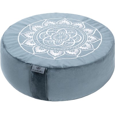 Florensi 16" Round Meditation Cushion, Removable & Washable Velvet ...