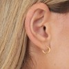 14k Yellow Gold, White Gold or Rose Gold 10mm Endless Huggie Hoop Earrings - 2 of 3