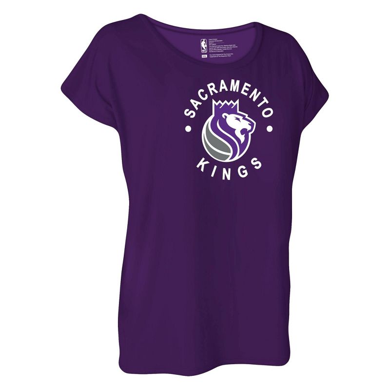 NBA Sacramento Kings Women&#39;s Dolman Short Sleeve T-Shirt, 3 of 5