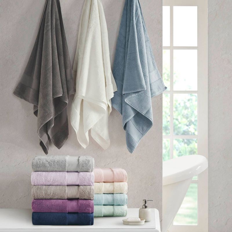 Turkish 100% Cotton 6pc Absorbent Ultra Soft Bath Towel Set, 5 of 9