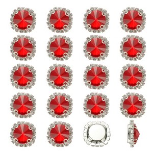 Unique Bargains DIY Craft Clothing Shoe Hat Bag Button Decor Claw Gem Rhinestones 32 Pcs - 1 of 4