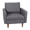 Taylor & Logan Hendrix Tufted Mid Century Modern Armchair - 3 of 4