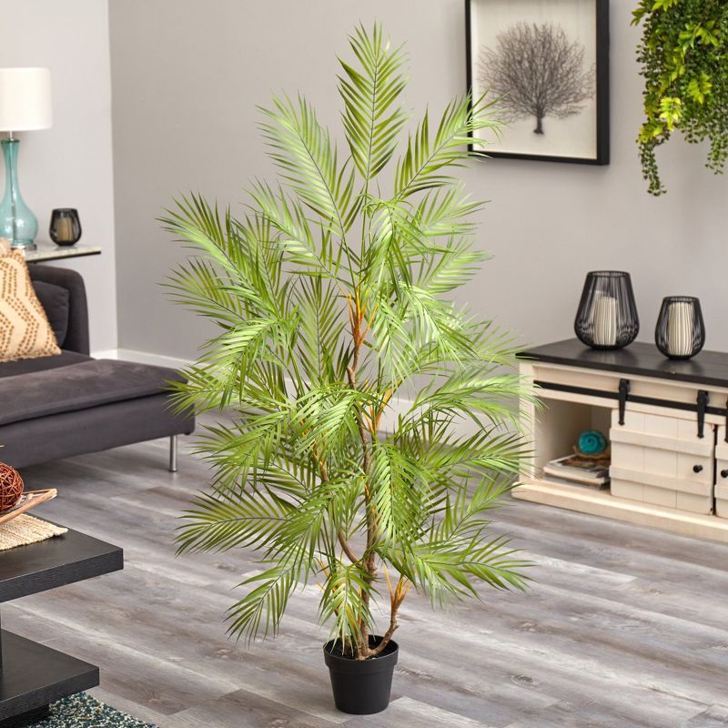Nearly Natural 4.5-ft Areca Artificial Palm Tree, 3 of 5