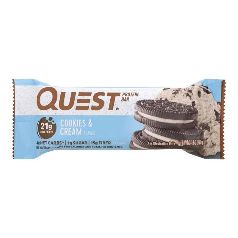 Quest Cookies & Cream Protein Bar - 12 bars, 2.12 oz, 2 of 5