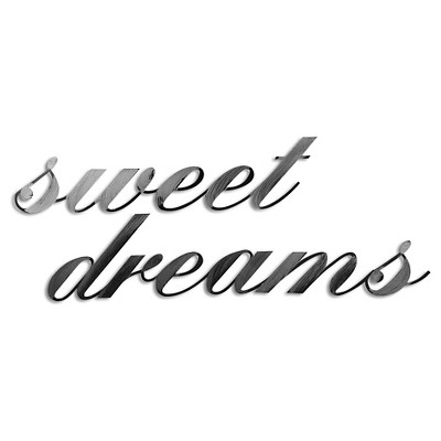 27" x 9" Hand Painted 3D Wall Sculpture Sweet Dreams Nickle- Letter2Word