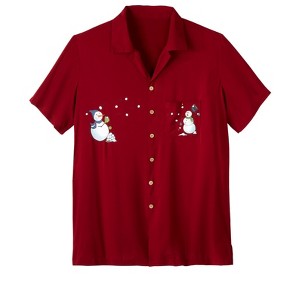 KingSize Men's Big & Tall Printed Camp Shirt - 1 of 4