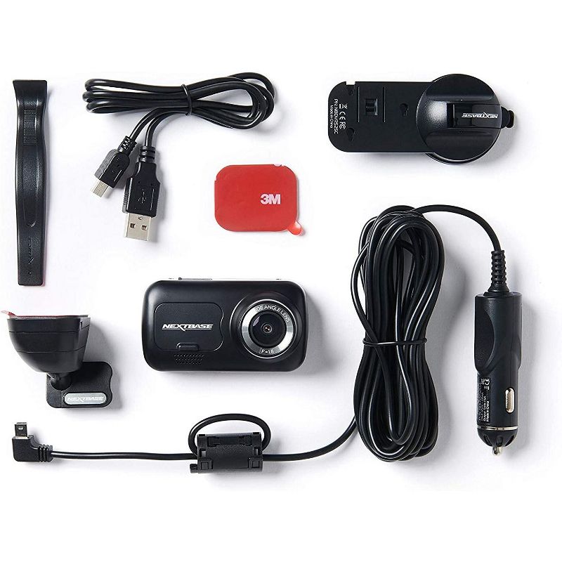 Nextbase 222 Dash Cam 2.5" HD 1080p Wireless Compact Car Dashboard Camera, Intellegent Parking Mode, Loop Recording, Black, 5 of 12
