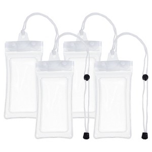 Unique Bargains Universal Waterproof Beach Swimming Pool Phone Cover Dry Bag 4 Pcs - 1 of 4