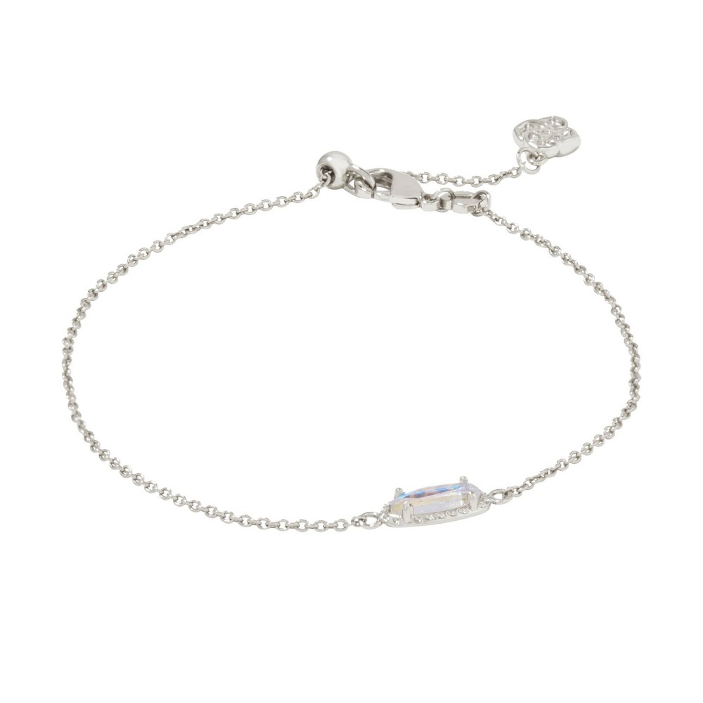 Photos - Bracelet KENDRA SCOTT Emma Delicate Rhodium Over Brass Chain  - Dichroic Gl 