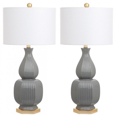 Cleo Table Lamp (Set of 2) - 31.5 Inch Height - LIT4512 - Grey/Gold - Safavieh