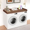 Zevemomo 27.5"x54" Washer Dryer Topper, Natural Wood Laundry Shelf for Over Washer Dryer, Folding Clothes Organizer,Walnut - 2 of 4