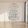 Patio Swing Egg Chair,PE Rattan Hanging Basket Chair With Cushion,Hammock Chair With Metal Chain -The Pop Home - 3 of 4