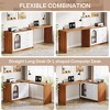 ORRD 82.67” Reversible L-Shaped Computer Desk with Drawers & Cabinet, Rustic Brown Home Office Desk, Corner Workstation for Small Spaces - 4 of 4