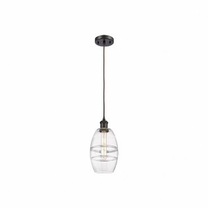 Vaz - 1 Light Cord Hung Mini Pendant In Industrial Style-8.13 Inches Tall and 5.88 Inches Wide - 1 of 1