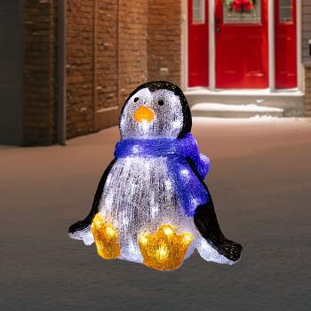 Northlight 12" LED Lighted Commercial Grade Acrylic Baby Penguin Christmas Display Decoration