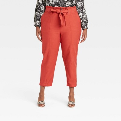 paper bag trousers plus size