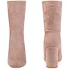 Perphy Women's Rounded Toe Block Heeled Foldable Non-Zip Sock Ankle Boots - 3 of 4