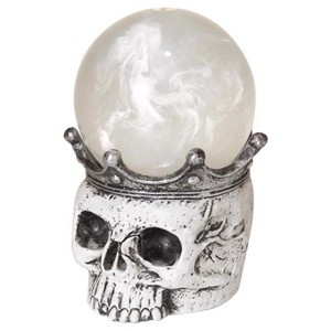 Gerson - Lighted Spinning Smoky Water Globe - Skull - Halloween Decor - 8 in. - Case of 6 - 1 of 1