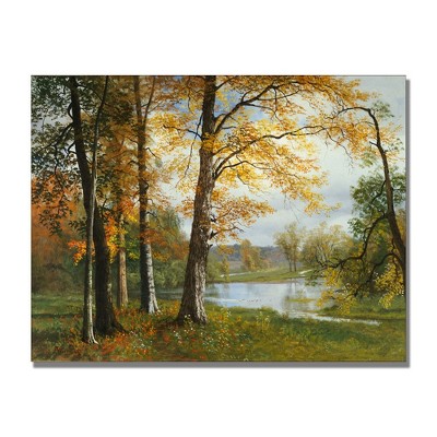 Trademark Fine Art -Albert Biersdant 'A Quiet Lake' Canvas Art