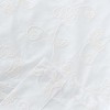 Ellis Eva Candlewick Floral High Quality Embroidery Tailored Panel Pair 3" Rod Pocket White - image 3 of 4