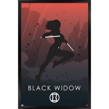 Trends International Marvel Heroic Silhouette - Black Widow Framed Wall Poster Prints