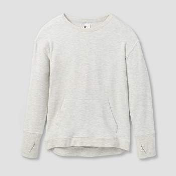 Girls' Cozy Soft Fleece Sweatshirt - All In Motion™ Black XS