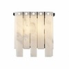 Viviana 2-Light Wall Sconce - Art Deco Steel Fixture with Alabaster Strips, Damp Rated - 3 of 4