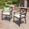 NicBex Outdoor Dining Chairs with X-Backrest and Upholstered Cushions for Patio,Garden,Set of 2,Black - 4 of 4