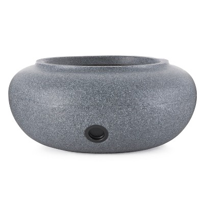 Granite Round Outdoor Garden Hose Storage Pot