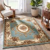 Well Woven Pastoral Medallion French European Floral Formal Traditional Modern Classic Thick Soft Area Rug - 2 of 4