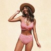 Women's Floral Twist Front High Waist Bikini Sets Swimsuit - Cupshe - 3 of 4