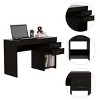 INFURNIC Desks Writing Computer Desk with Two Drawers One Cabinet and Open Bottom Shelf Easy Assembly, Black, 17.9"*47.2"*29.5" - 2 of 4